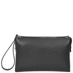 Real Leather Lockable Wrist Bag Thames Black