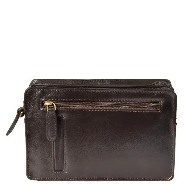 Leather Wrist Clutch Bag Ralf Brown