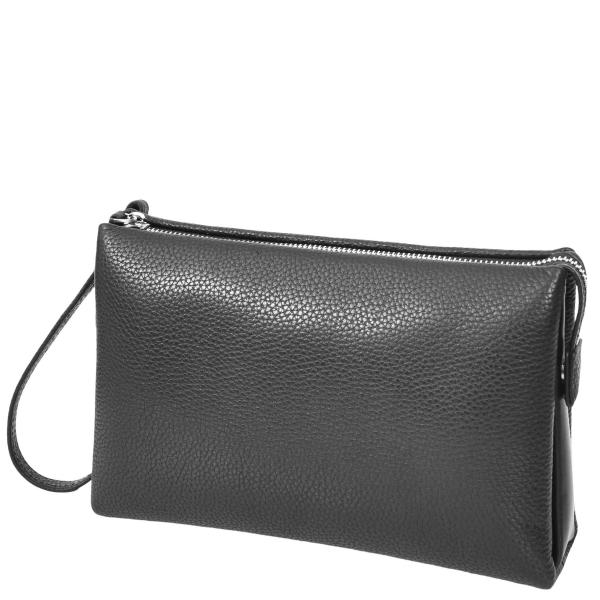 Real Leather Lockable Wrist Bag Thames Black