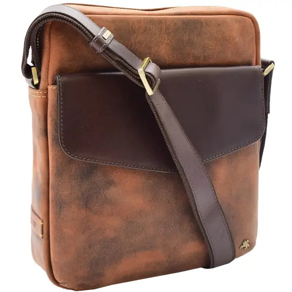 Men Hunter Crossbody Bag Organiser Genuine Leather