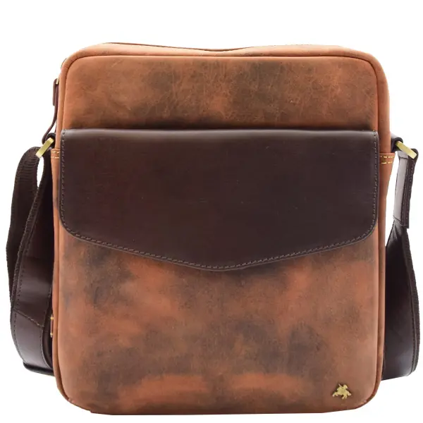 Men Hunter Crossbody Bag Organiser Genuine Leather