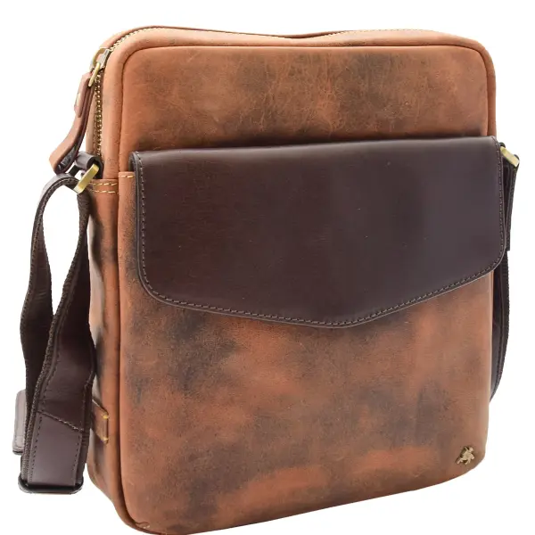 Men Hunter Crossbody Bag Organiser Genuine Leather