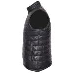 Men Leather Puffer Waistcoat Body Warmer Vest Wilder Black