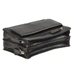 Leather Wrist Clutch Bag Black