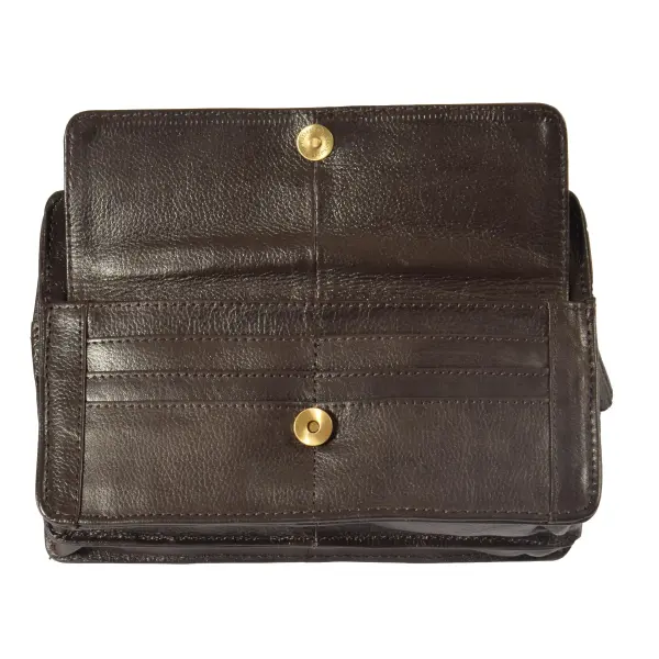 Leather Wrist Clutch Bag Ralf Brown