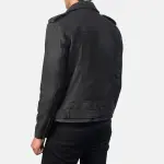 Allaric Alley Distressed Black Leather Biker Jacket