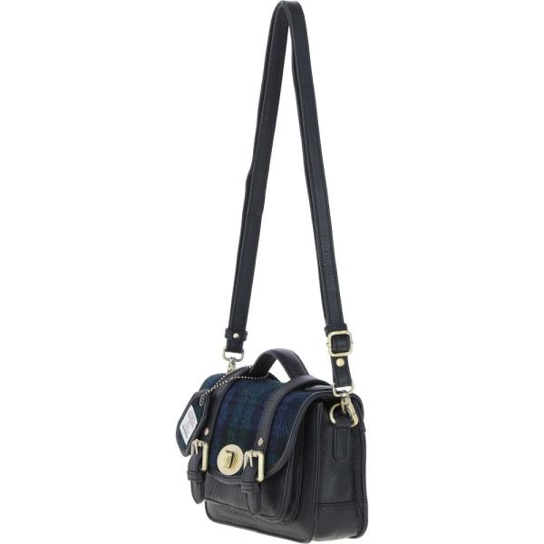 Small Satchel Bag with Twist Lock Black