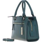 Three Section Leather Tote Shoulder Bag Green