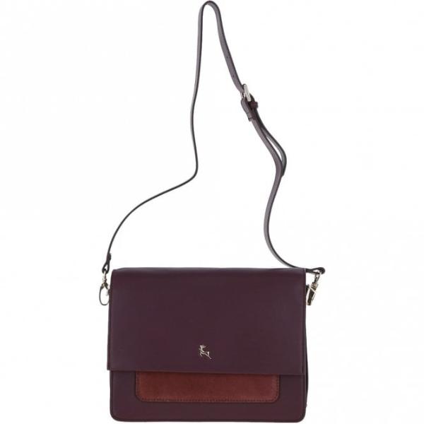 Two Sections Shoulder Bag Burgundy