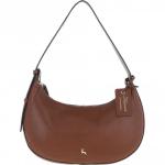 Women's Curved Leather Shoulder Bag