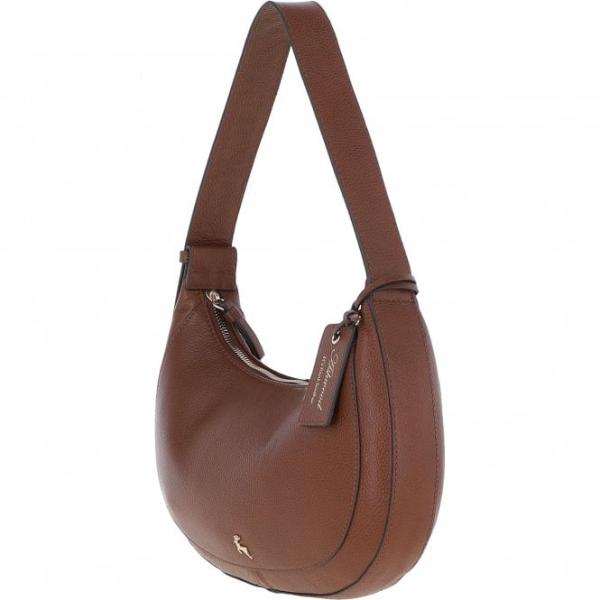 Women's Curved Leather Shoulder Bag