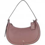 Women's Curved Leather Shoulder Bag Rose