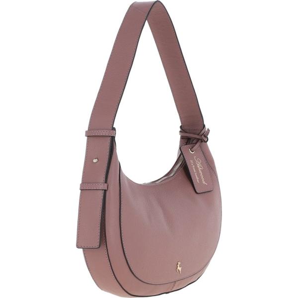 Women's Curved Leather Shoulder Bag Rose