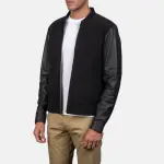 Blain Black Hybrid Bomber Jacket