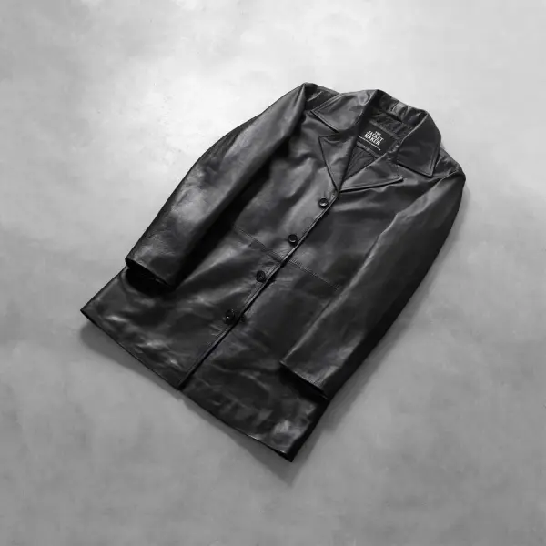 Classmith Black Leather Coat