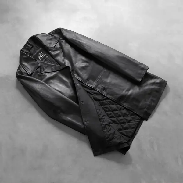 Classmith Black Leather Coat