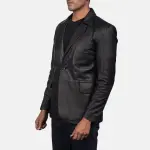 Daron Black Leather Blazer