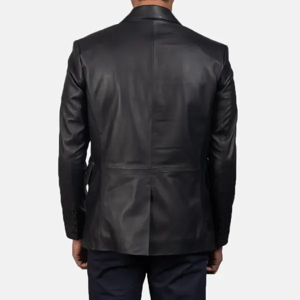 Daron Black Leather Blazer