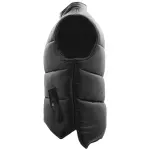 Men Leather Puffer Waistcoat Body Warmer Leon Black