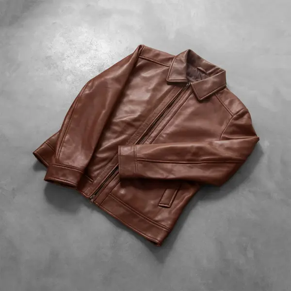 Inferno Brown Leather Jacket