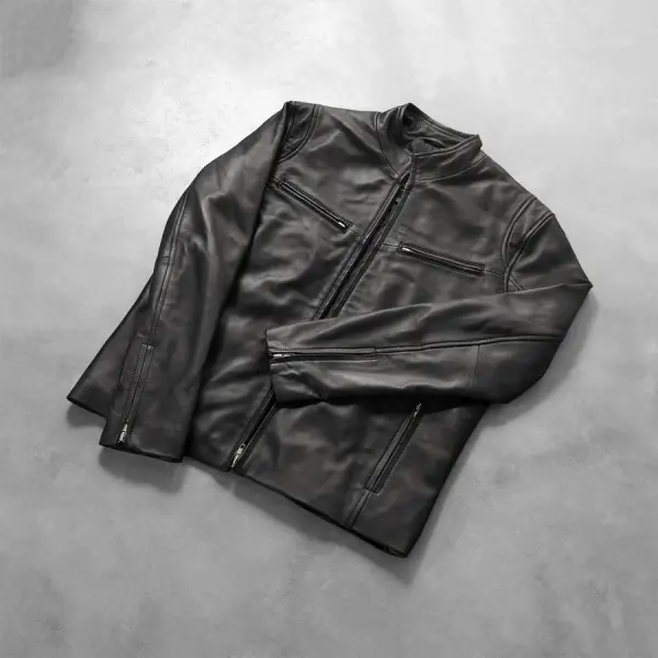 Ionic Black Leather Jacket