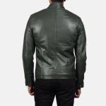 Ionic Green Leather Biker Jacket