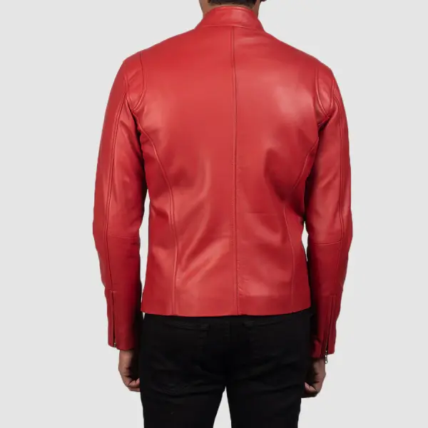 Ionic Red Leather Jacket