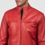 Ionic Red Leather Jacket