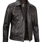 Infinity Leather Men Trucker Jacket