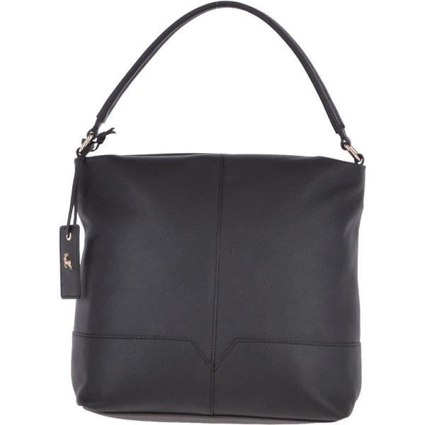 Medium Leather Hobo Bag Black