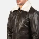 Airin G-1 Brown Leather Bomber Jacket