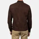 Blain Mocha Suede Bomber Jacket