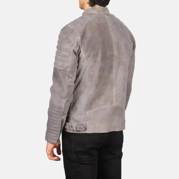 Damian Grey Suede Biker Jacket