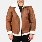 Francis B-3 Brown Leather Bomber Jacket