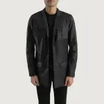 Ray Cutler Black Leather Blazer