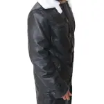 Bane Leather Black Sherpa Coat