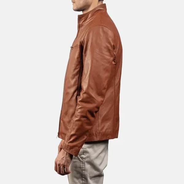 Ionic Brown Leather Jacket