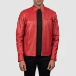 Ionic Red Leather Jacket