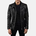 Legacy Black Leather Biker Jacket