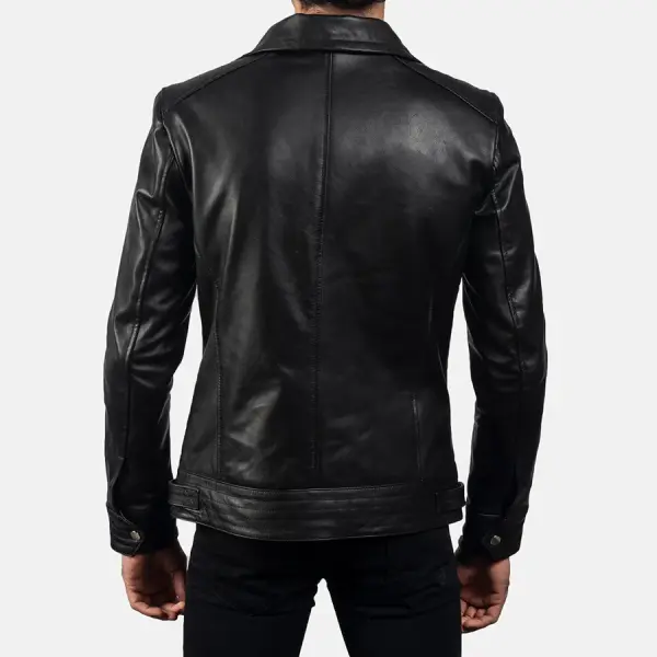 Legacy Black Leather Biker Jacket