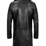 Stylish Black Shearling Leather Coat