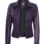 Infinity Leather Women Trucker Jacket