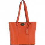 Real Leather Tote Bag Mandarin