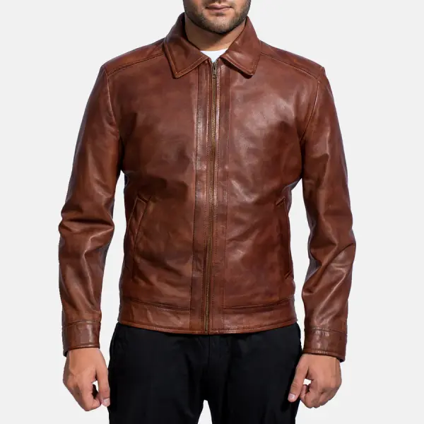 Inferno Brown Leather Jacket