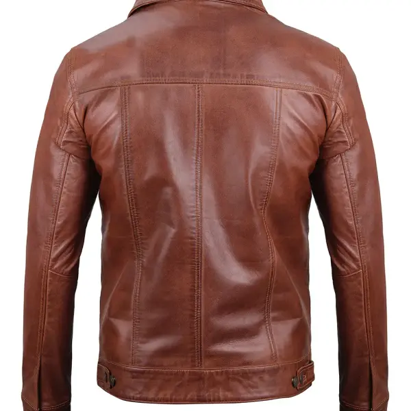 Infinity Leather Men Trucker Jacket