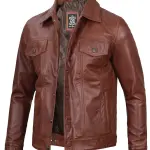 Infinity Leather Men Trucker Jacket