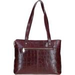 Zip Mid Section Real Leather Shoulder Bag Bordo