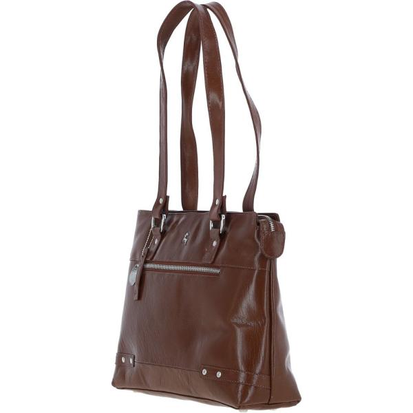 Zip Mid Section Real Leather Shoulder Bag Bridge