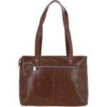 Zip Mid Section Real Leather Shoulder Bag Bridge