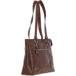 Zip Mid Section Real Leather Shoulder Bag Bridge